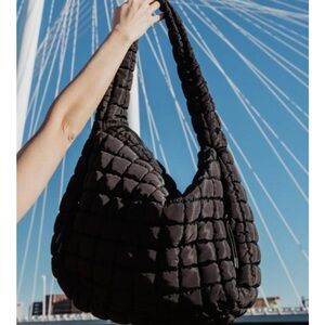 Katydid Black X-Large Quilted Tote